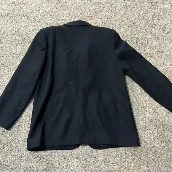 Sag Harbor Size 16 100% Wool Blazer Black Career Office Oversized Button Casual - Picture 2 of 11
